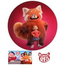 512228R Turning red Ursuletul panda rosu aprins imagine comestibila din vafa rotunda D20cm